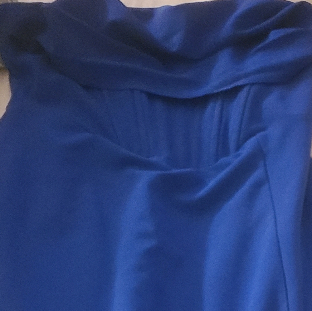 Lulus Blue Strapless Gown, EUC - Picture 3 of 3